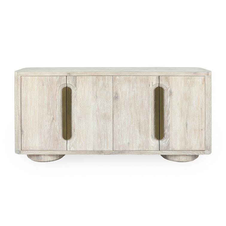 Tiber 74" White Wash Oak Veneer Buffet Sideboard