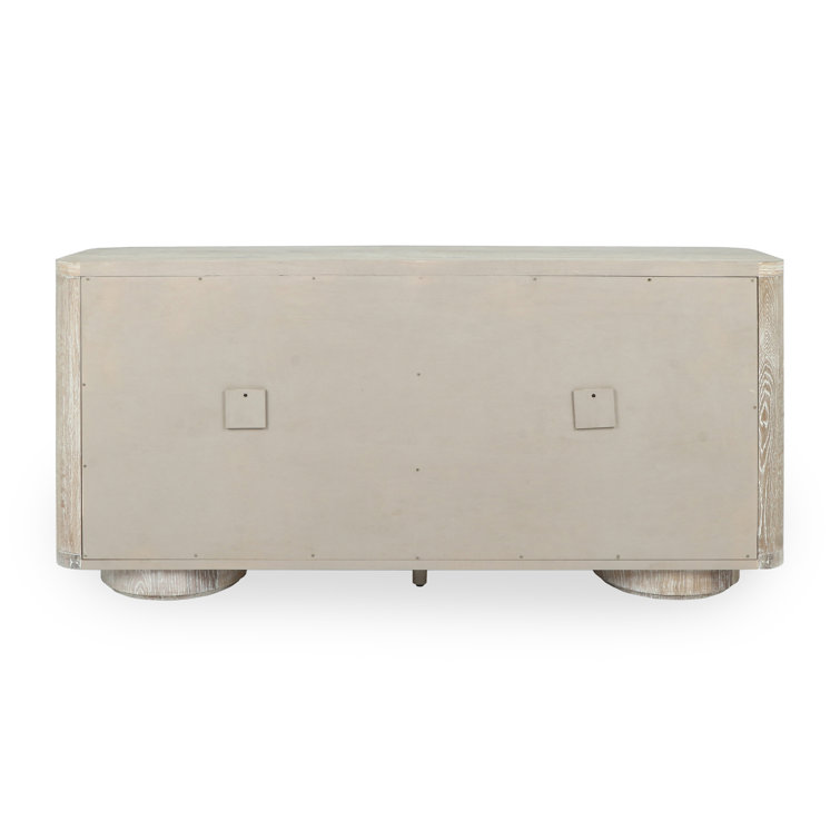 Tiber 74" White Wash Oak Veneer Buffet Sideboard