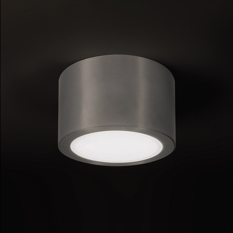 Brushed Aluminum LED Indoor/Outdoor Flush Mount Light