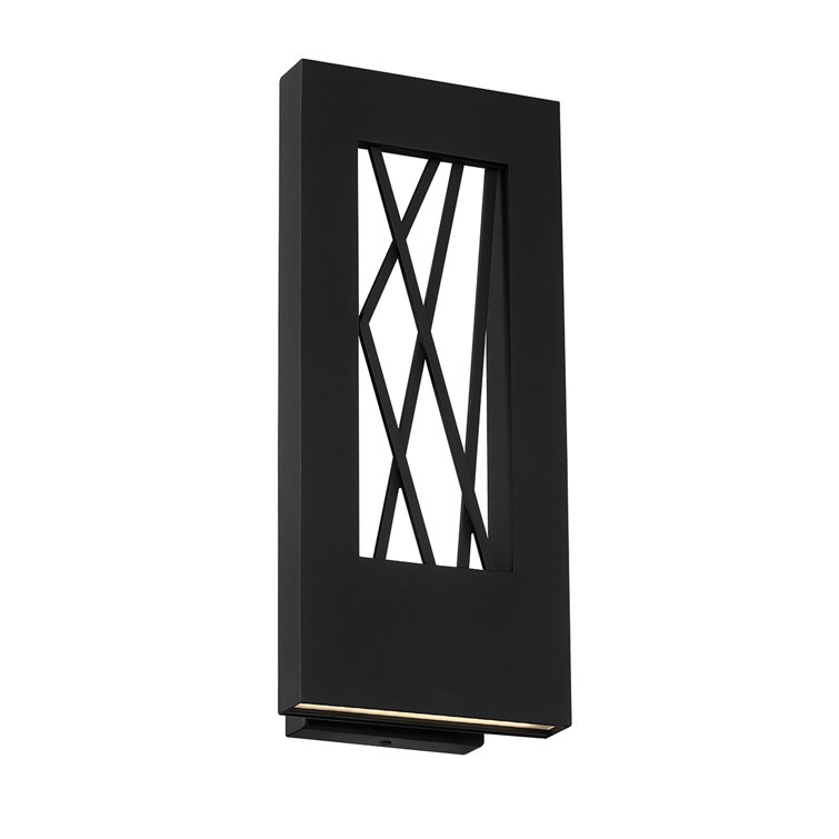 Twilight 16" Black Aluminum LED Outdoor Wall Light