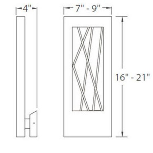 Twilight 16" Black Aluminum LED Outdoor Wall Light