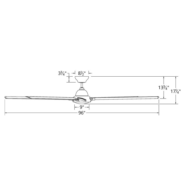 Hydra 96" Matte White Smart Ceiling Fan with LED Light Kit