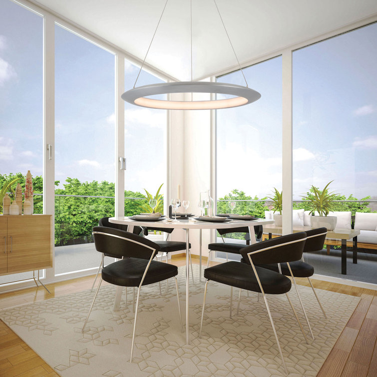 Brushed Aluminum 48'' Round LED Pendant Light