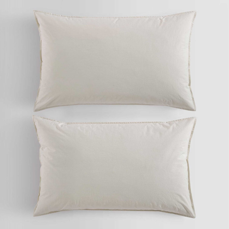 Light Beige Cotton Twin/Twin XL Comforter Set with Shams