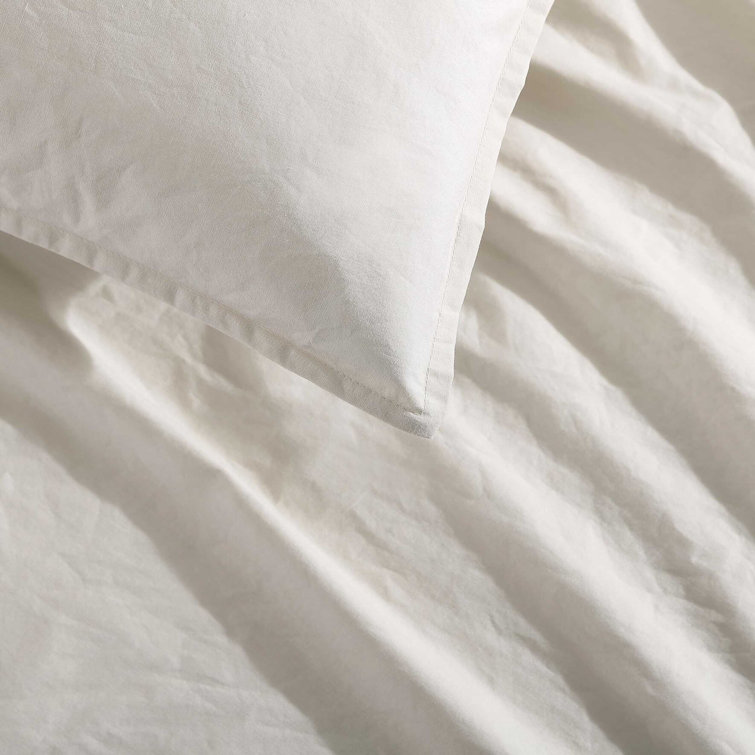 Light Beige Cotton Twin/Twin XL Comforter Set with Shams
