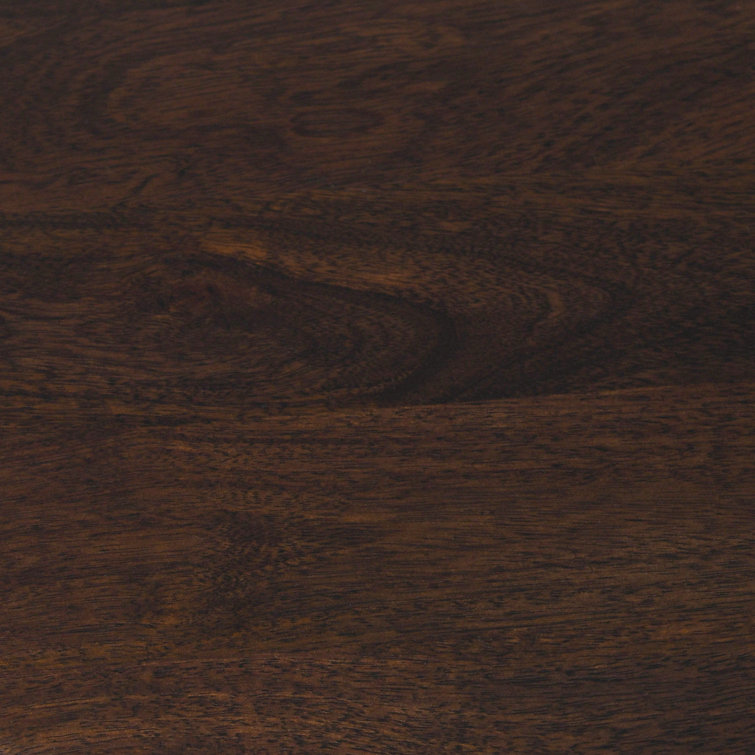 Shira 40" Round Kona Brown Mango Wood Coffee Table with Storage