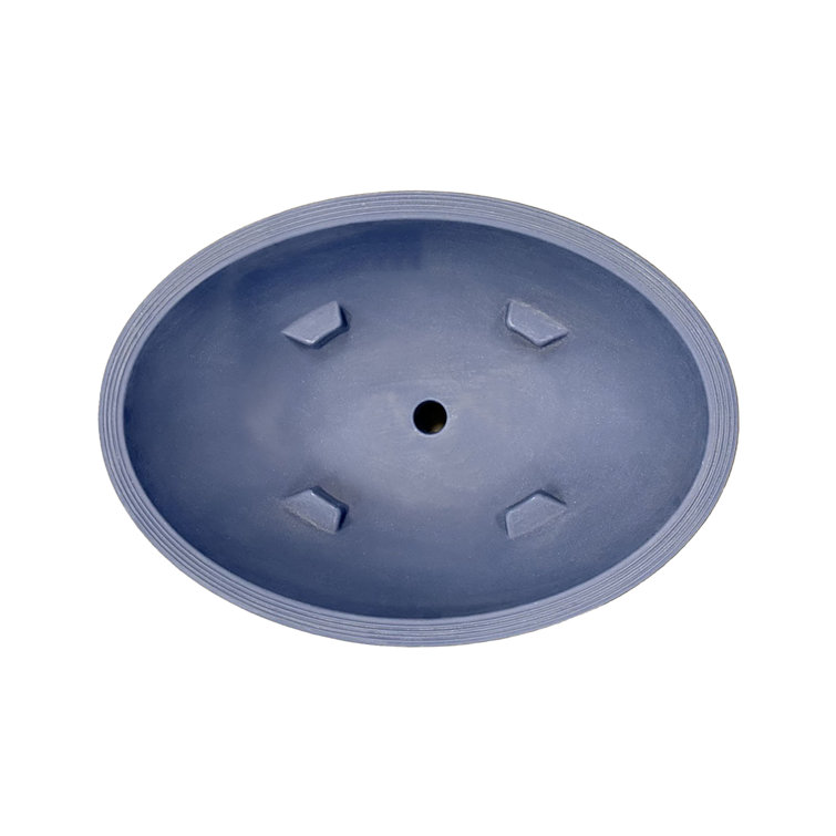 Caviar Black 24-Inch Oval Polyethylene Resin Planter Bowl