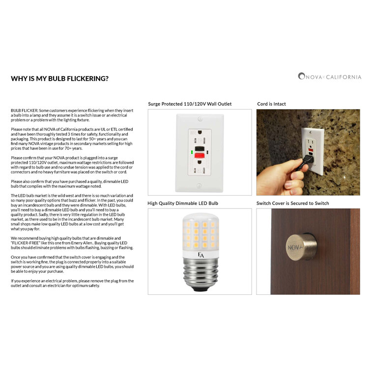 Matte Black and Brushed Brass Plug-In Wall Sconce with LED Light
