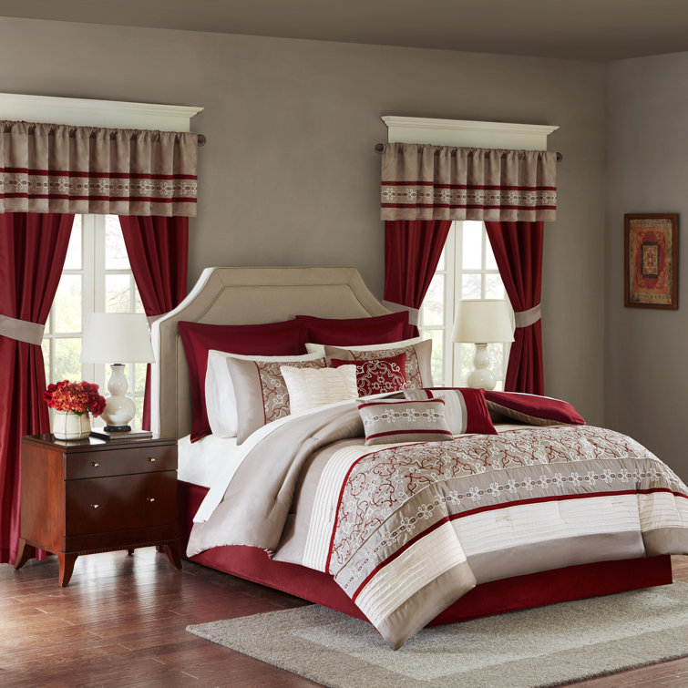 Madison Park Essentials Embroidered 24 Piece Room in a Bag Comforter Set