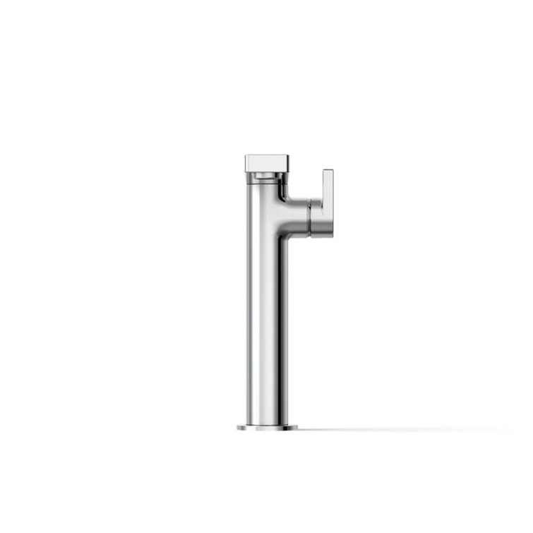 Sleek Polished Chrome Single-Handle Vessel Sink Faucet