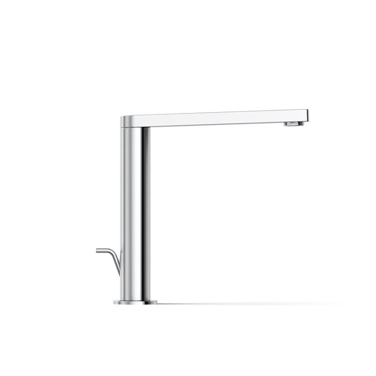 Sleek Polished Chrome Single-Handle Vessel Sink Faucet