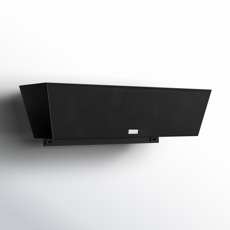 Black 36" Recycled Plastic Railing Planter Box