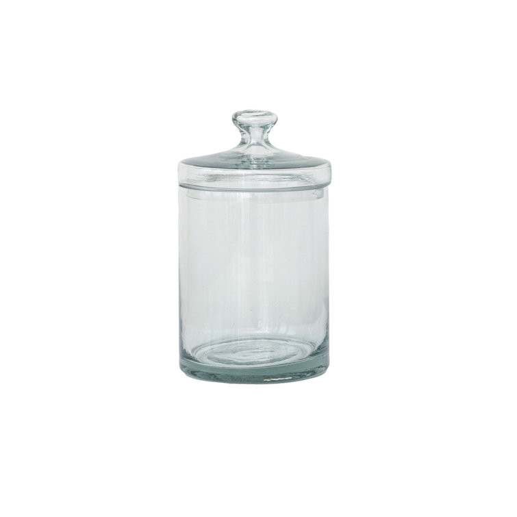 Small Clear Glass Apothecary Jar with Lid