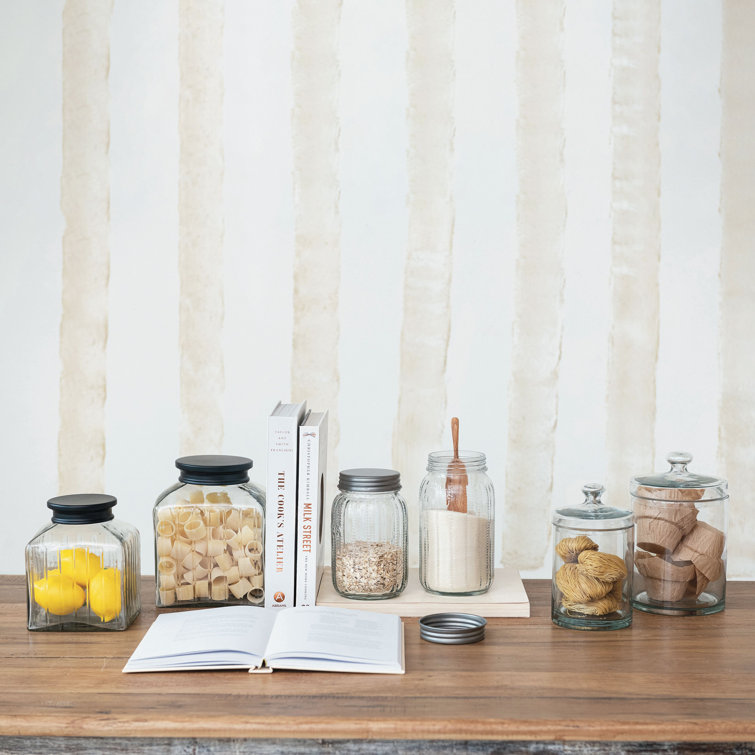 Large Clear Glass Storage Jar with Lid