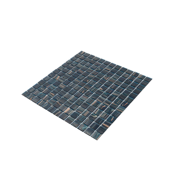 Berlin Blue 12" x 12" Glossy Glass Mosaic Tile