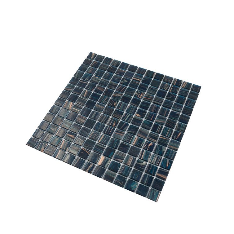 Berlin Blue 12" x 12" Glossy Glass Mosaic Tile
