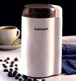 Compact Black Electric Coffee Grinder with Stainless Steel Blade