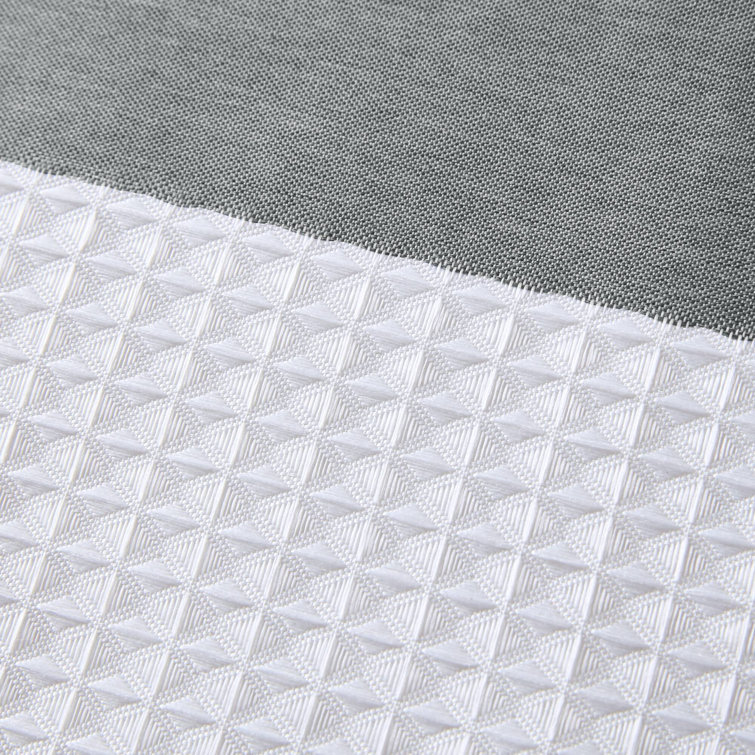 Charcoal and White Waffle Weave Fabric Shower Curtain, 72x72