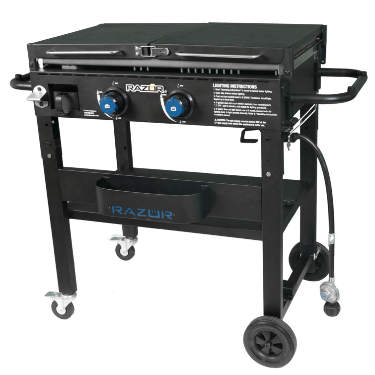 Razor 2-Burner Black Stainless Steel Propane Gas Grill