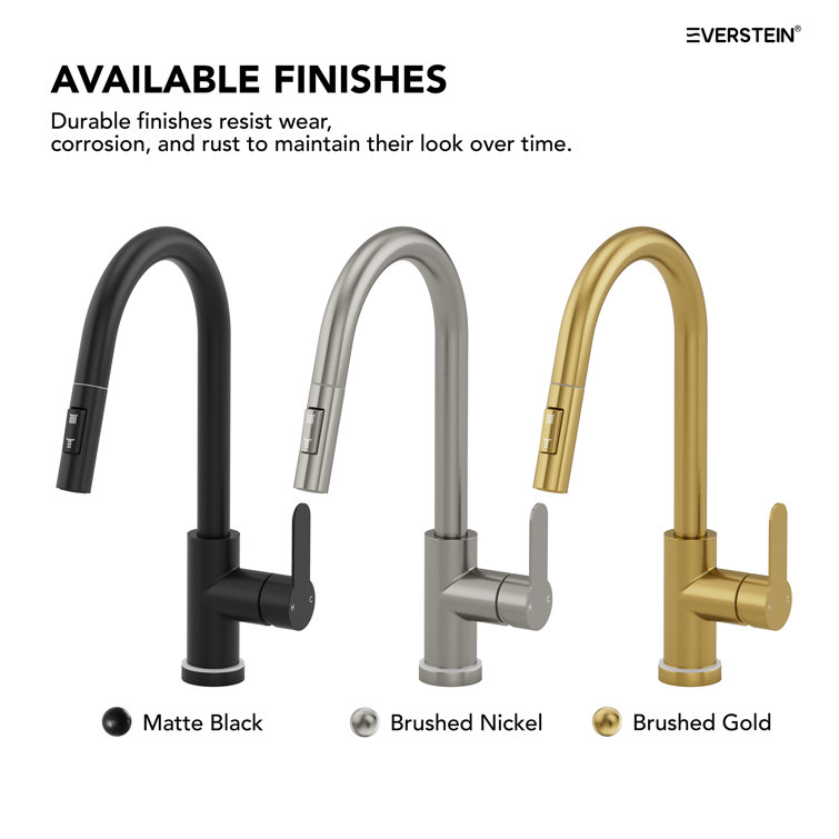 Brushed Nickel Single Handle Kitchen Faucet with Pull-Out Spray