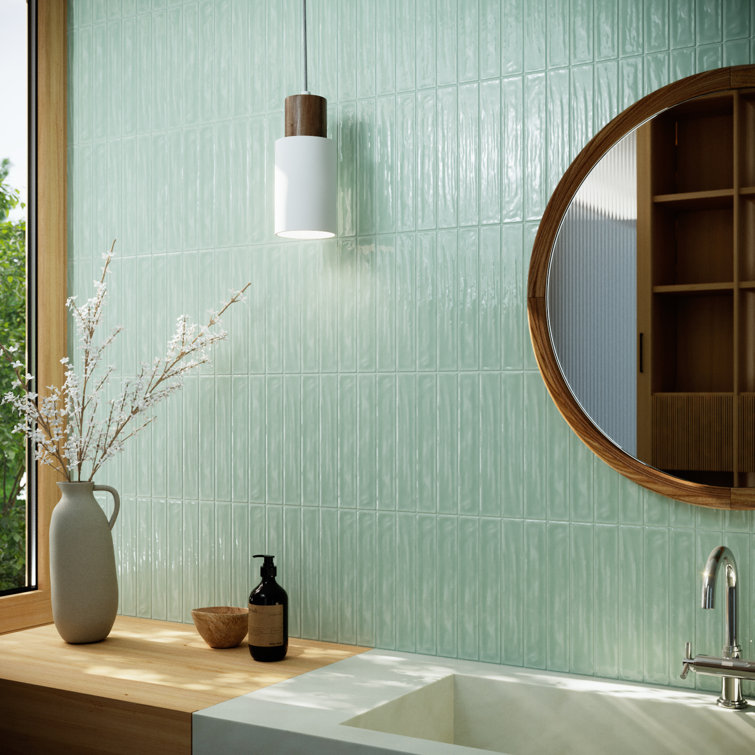 Fern Green 2x12 Polished Ceramic Subway Wall Tile