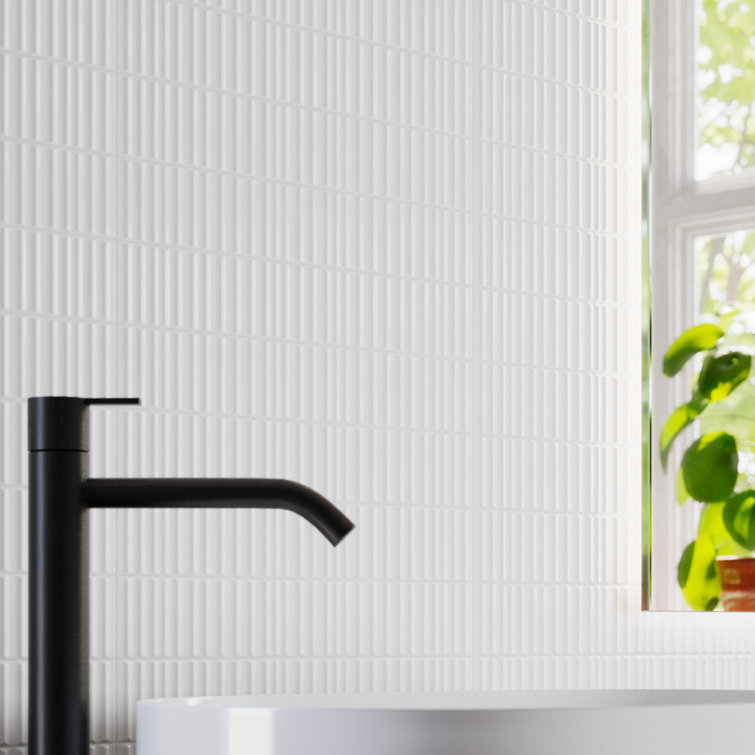 Nova White Glossy Ceramic Subway Wall Tile, 2x12
