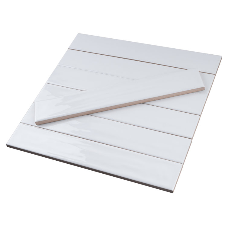 White Glossy Ceramic 3x12 Subway Wall Tile
