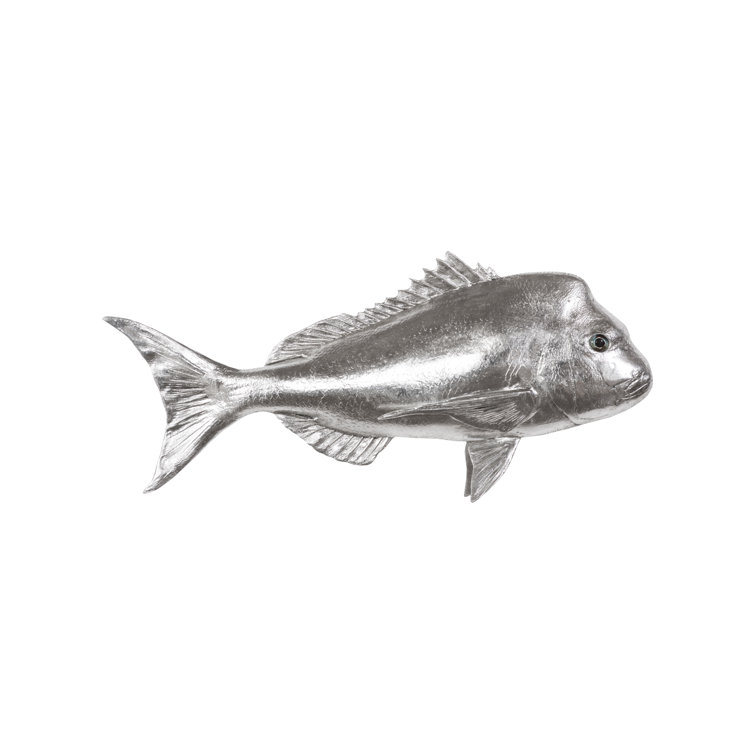 Silver Resin Australian Snapper Fish Wall Sculpture