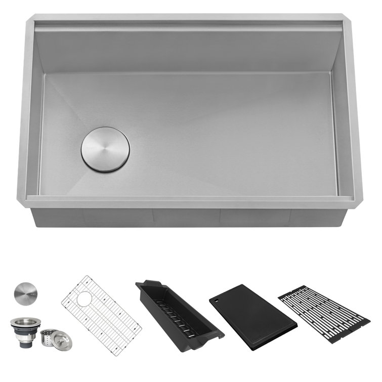 Ruvati 27-inch Stainless Steel Workstation Kitchen Sink