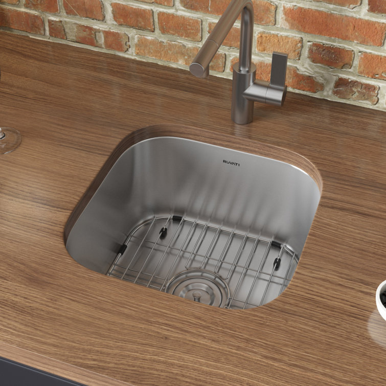 Ruvati 16" Stainless Steel Undermount Bar Prep Sink