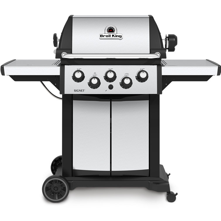Stainless Steel 3-Burner Propane Gas Grill with Rotisserie and Side Burner