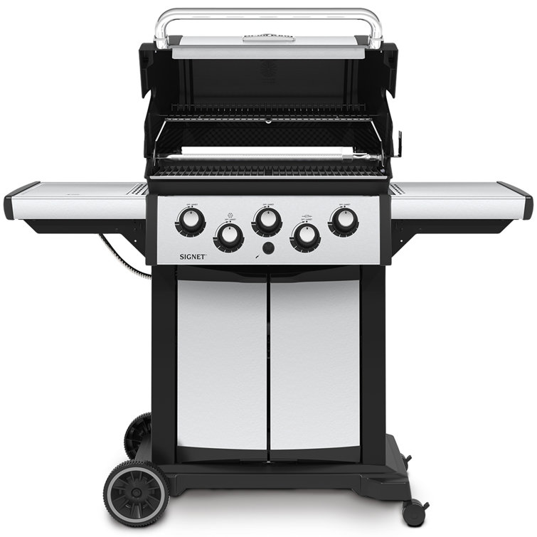 Stainless Steel 3-Burner Propane Gas Grill with Rotisserie and Side Burner