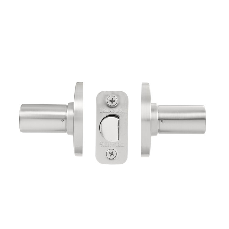 Satin Nickel Modern Passage Door Lever with Straight Handle