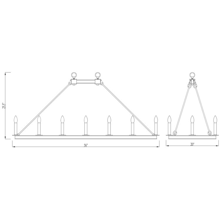 Matte Black 16-Light Metal Cluster Island Pendant