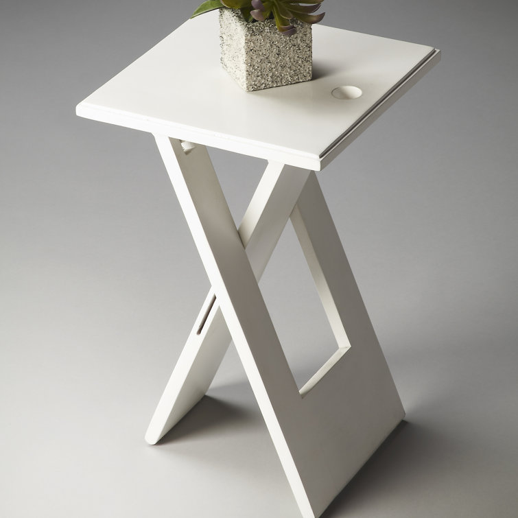 Natural Mango and Acacia Wood Folding Side Table