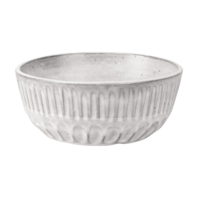Handcrafted Ceramic Cradle Decorative Bowl, 10" Grey Ombre