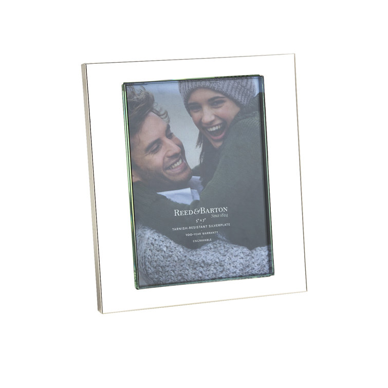 Classic 5x7 Silver Glass Rectangular Tabletop Picture Frame