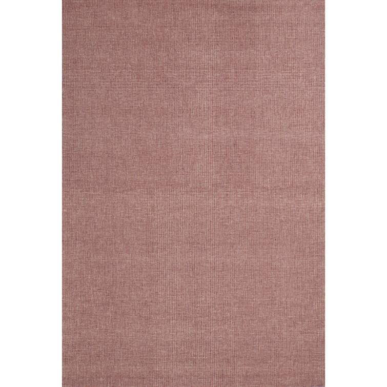 Spice Rose Burgundy Hand-Tufted Wool Rectangular Area Rug 2' x 3'