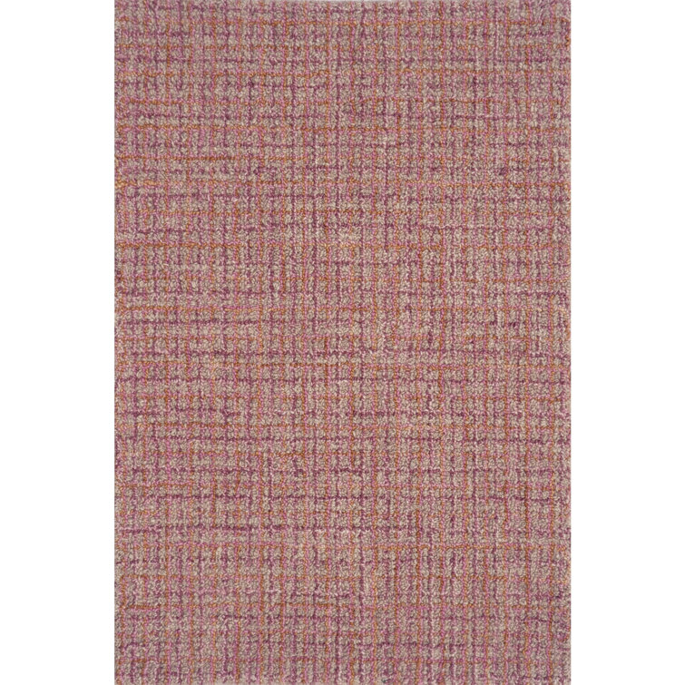 Spice Pink Hand-Tufted Wool Rectangular Area Rug 2' x 3'
