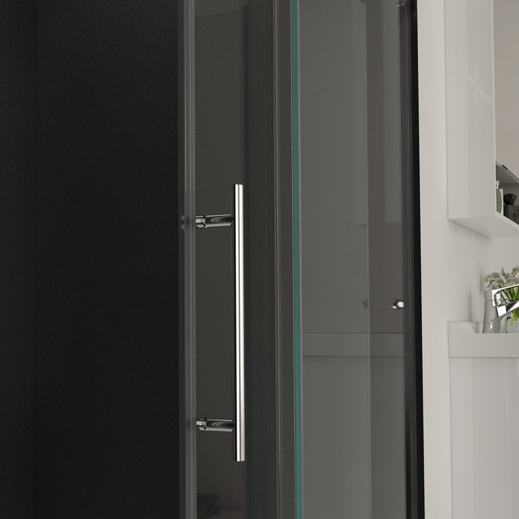 Chrome Frameless Sliding Shower Door with Tempered Glass