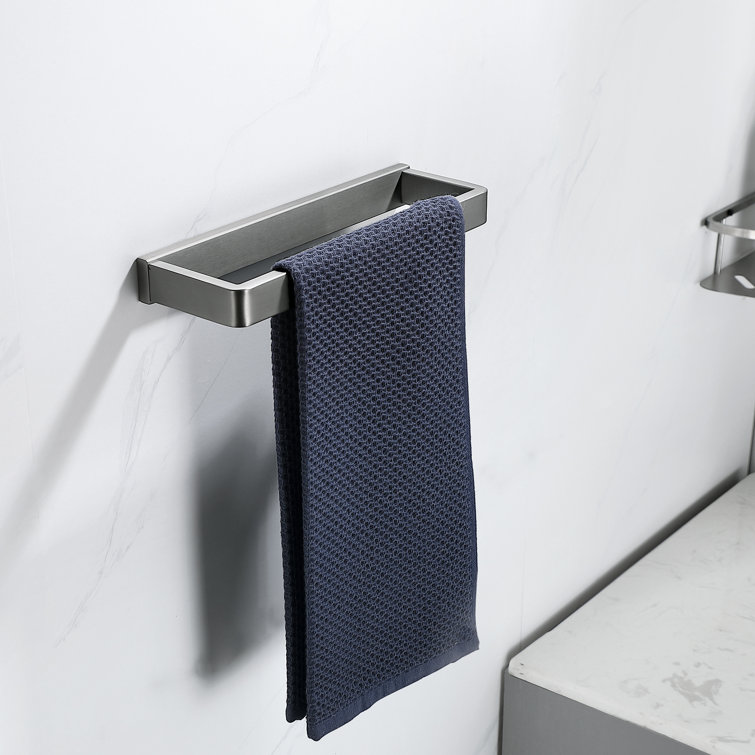 Matte Black Stainless Steel Wall Mounted Towel Holder Set