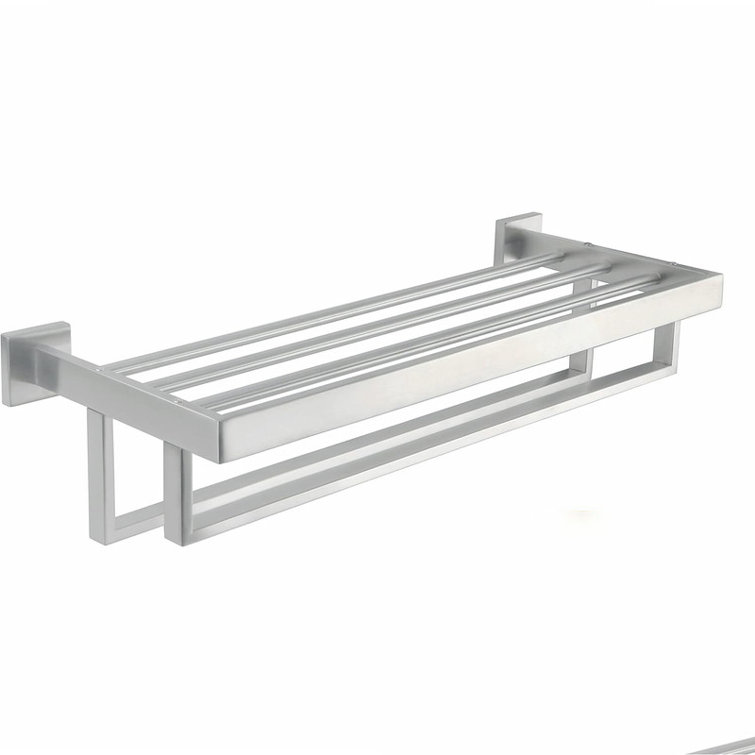 24 Inch Brushed Nickel Stainless Steel Double Towel Rack