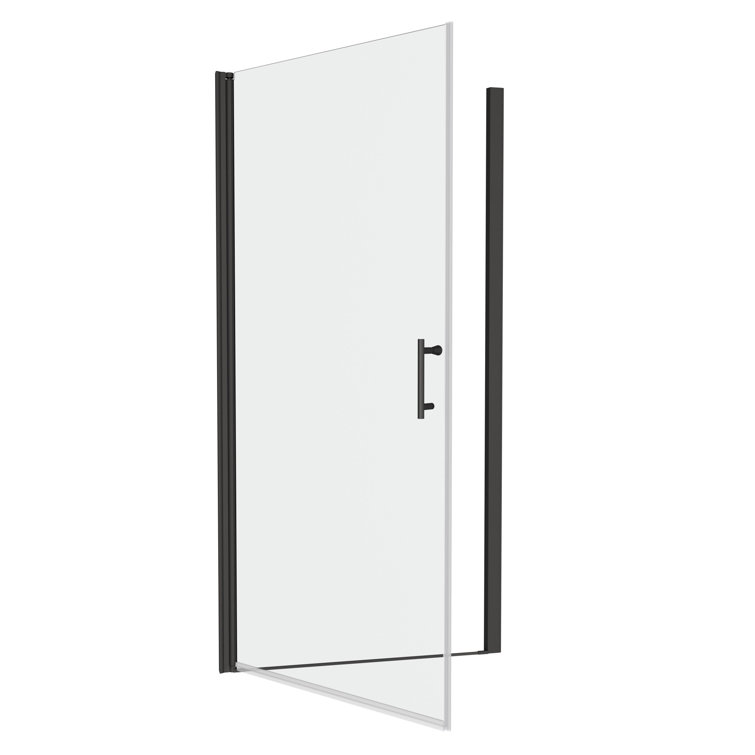Matte Black 30" x 72" Pivot Glass Shower Door