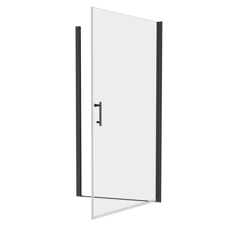 Matte Black 30" x 72" Pivot Glass Shower Door