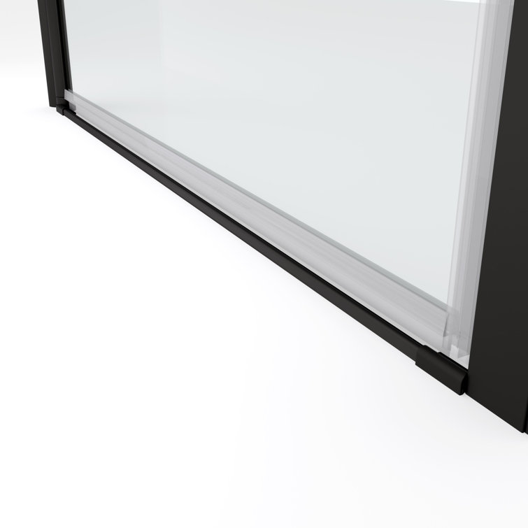Matte Black 30" x 72" Pivot Glass Shower Door