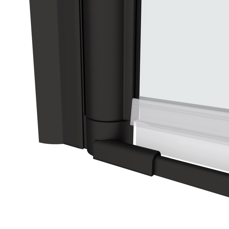 Matte Black 30" x 72" Pivot Glass Shower Door