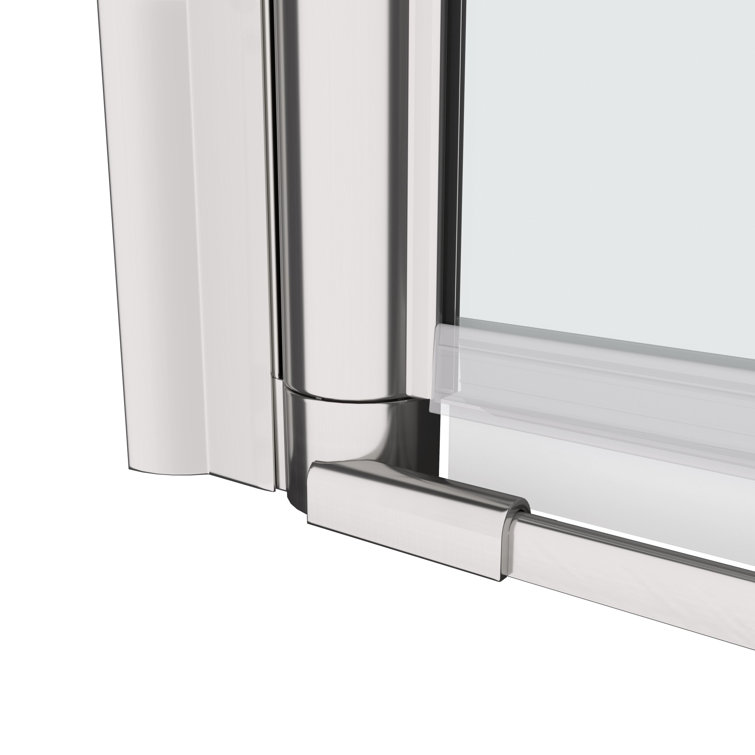 28" x 72" Chrome Frameless Pivot Shower Door with Clear Glass