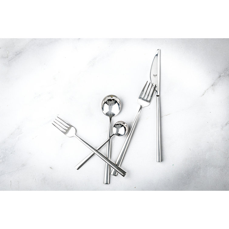 Atena 20-Piece Mirror Finish Stainless Steel Flatware Set