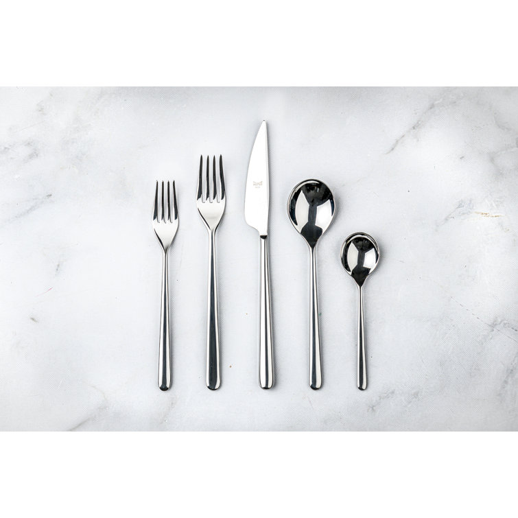 Linea Flatware 20-Piece Set by Mepra - Polished Stainless Steel