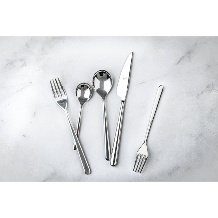 Linea Flatware 20-Piece Set by Mepra - Polished Stainless Steel